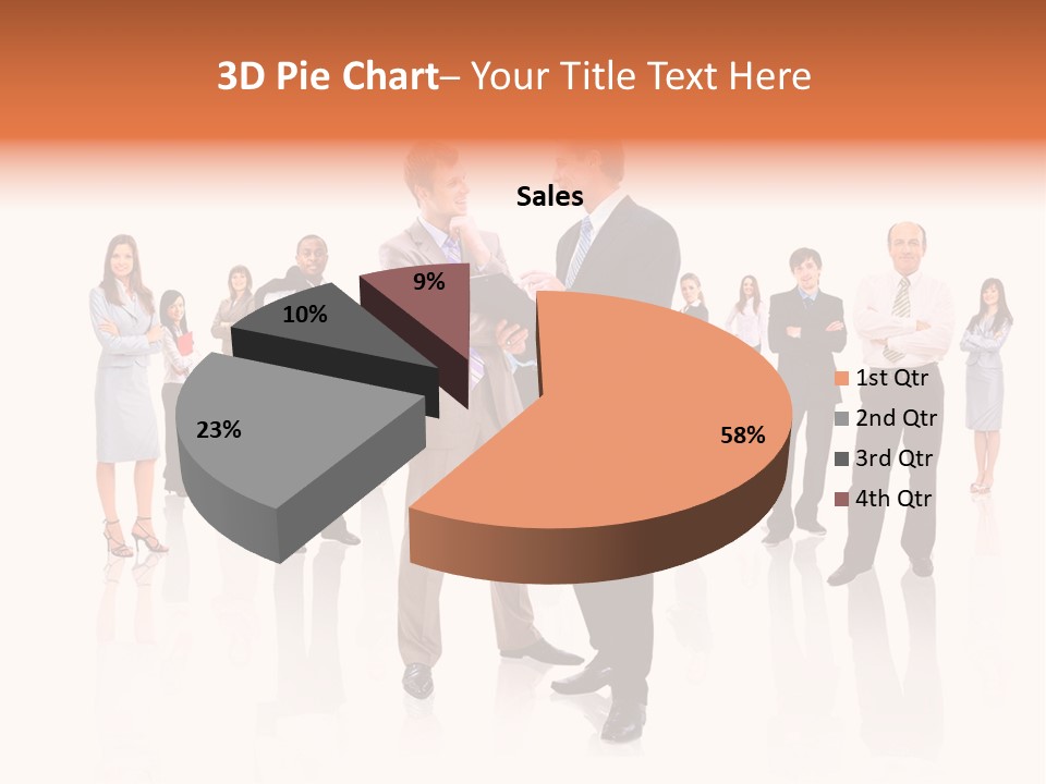 A Group Of Business People Standing In Front Of Each Other PowerPoint Template