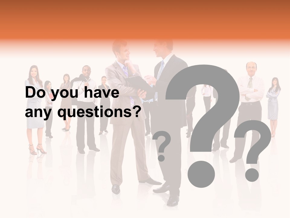 A Group Of Business People Standing In Front Of Each Other PowerPoint Template