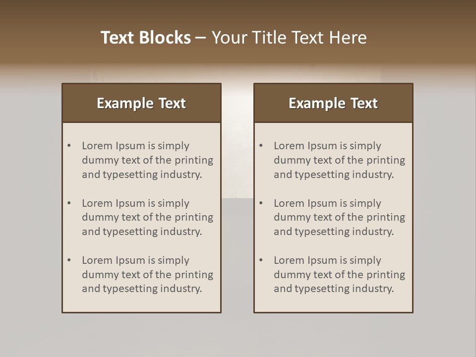 A Sign Hanging On A Chain In A Dark Room PowerPoint Template