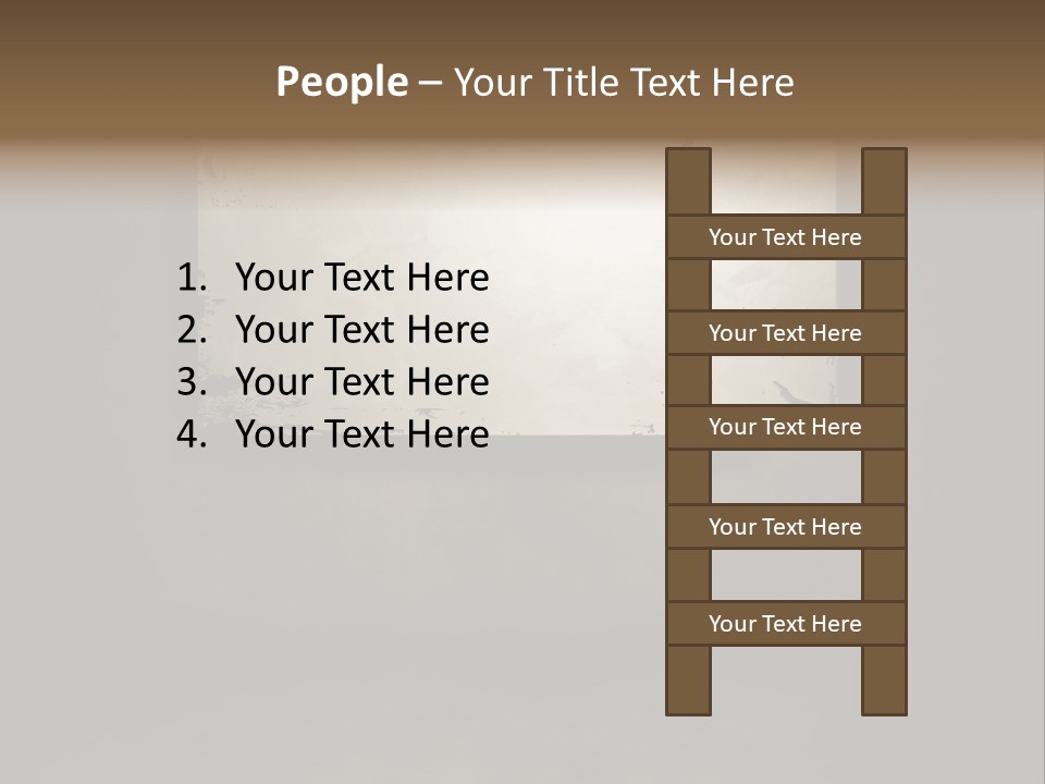 A Sign Hanging On A Chain In A Dark Room PowerPoint Template