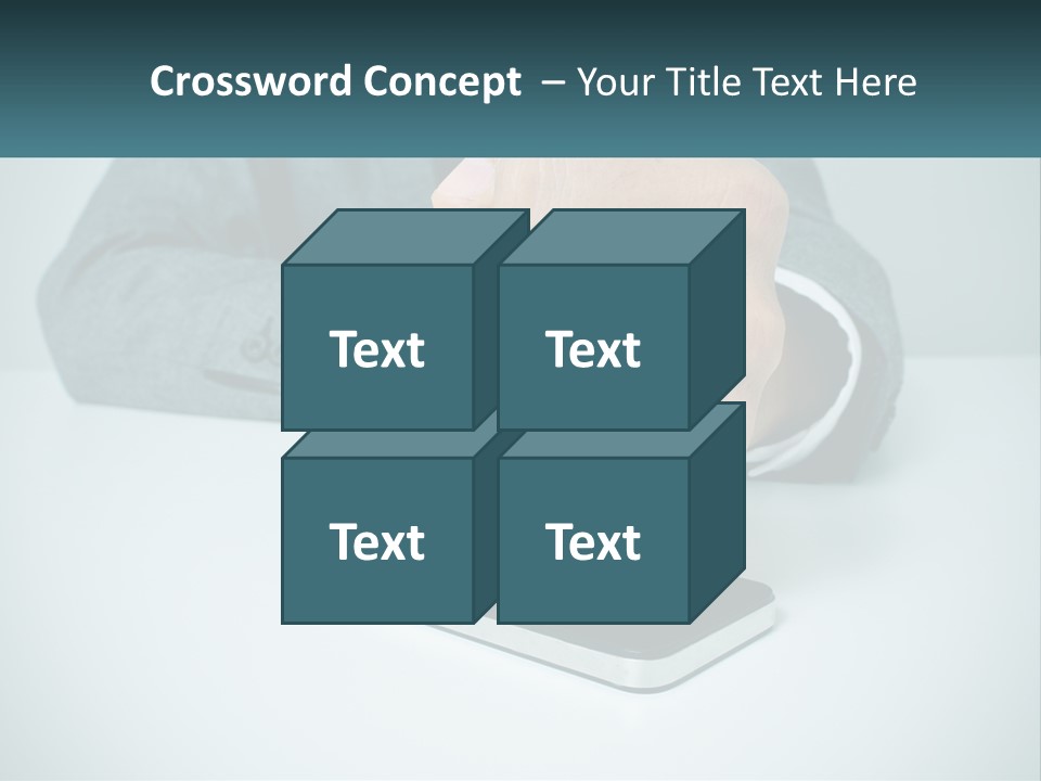 A Man In A Suit Holding A Business Card PowerPoint Template