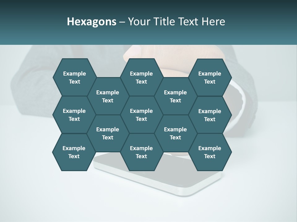 A Man In A Suit Holding A Business Card PowerPoint Template