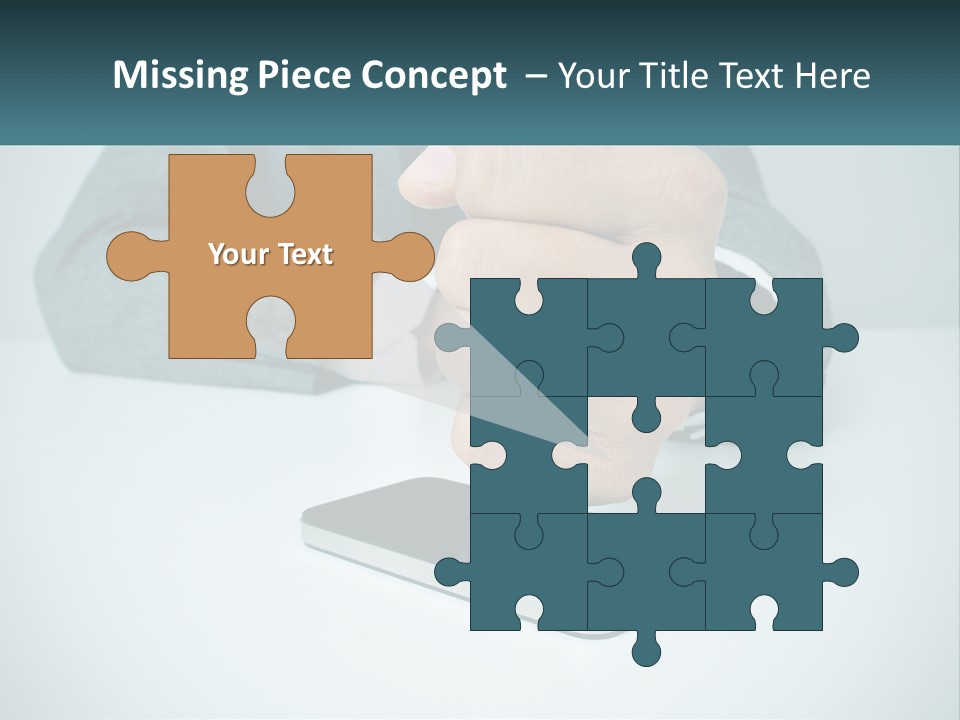 A Man In A Suit Holding A Business Card PowerPoint Template