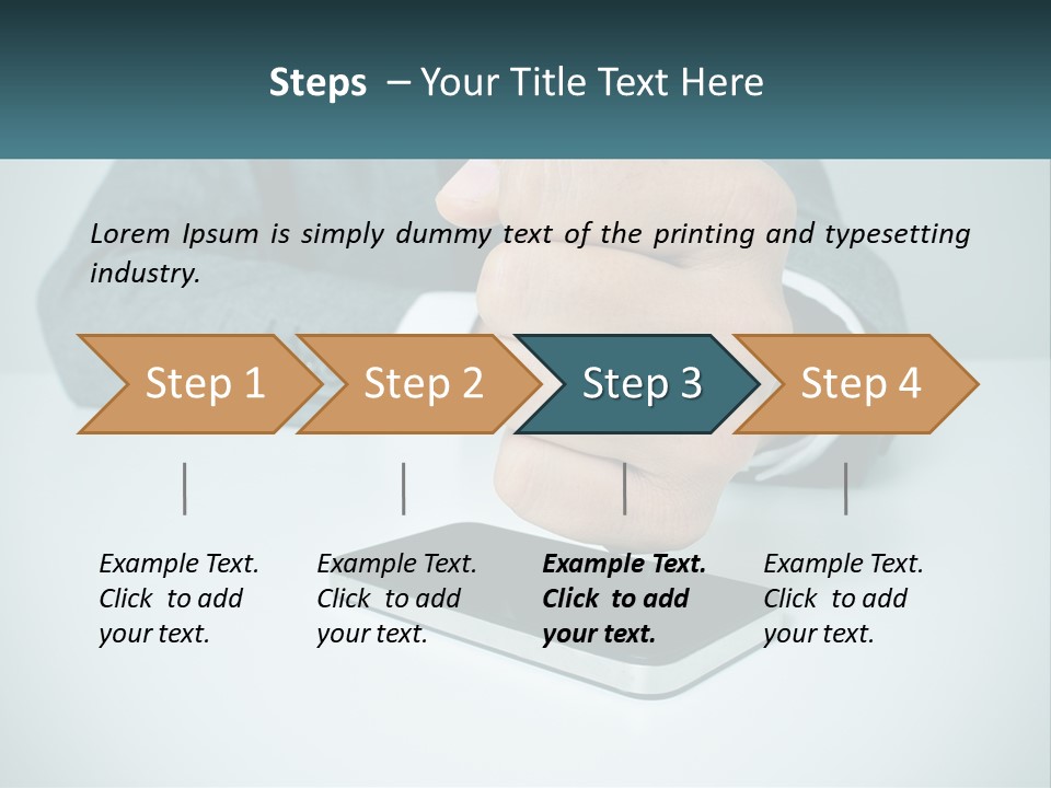 A Man In A Suit Holding A Business Card PowerPoint Template