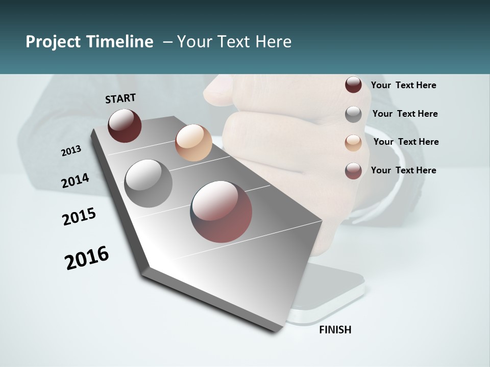 A Man In A Suit Holding A Business Card PowerPoint Template