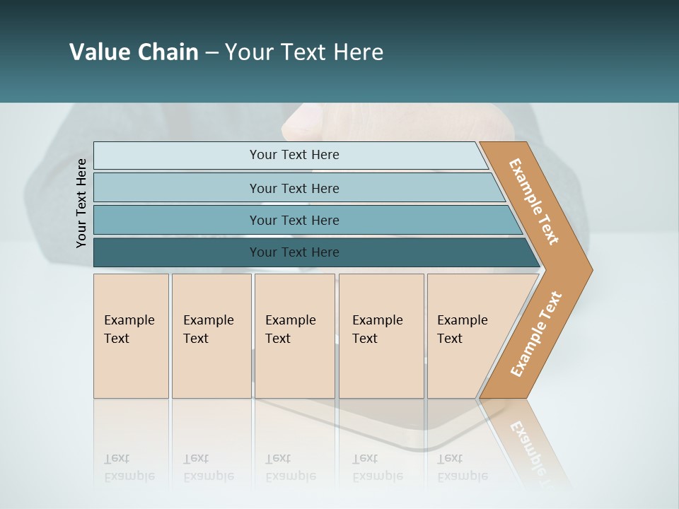 A Man In A Suit Holding A Business Card PowerPoint Template