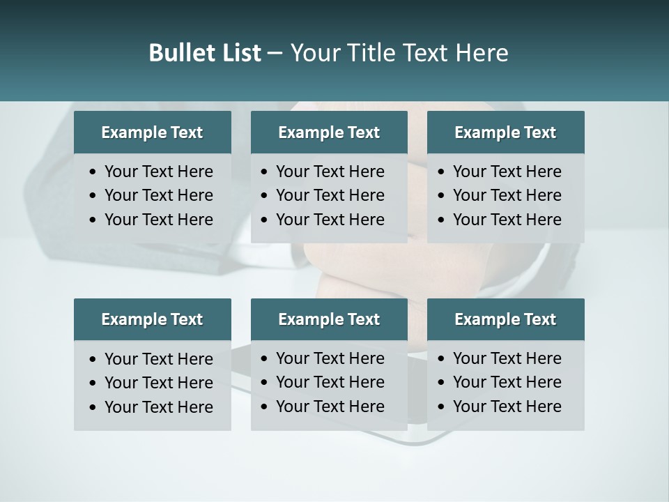 A Man In A Suit Holding A Business Card PowerPoint Template