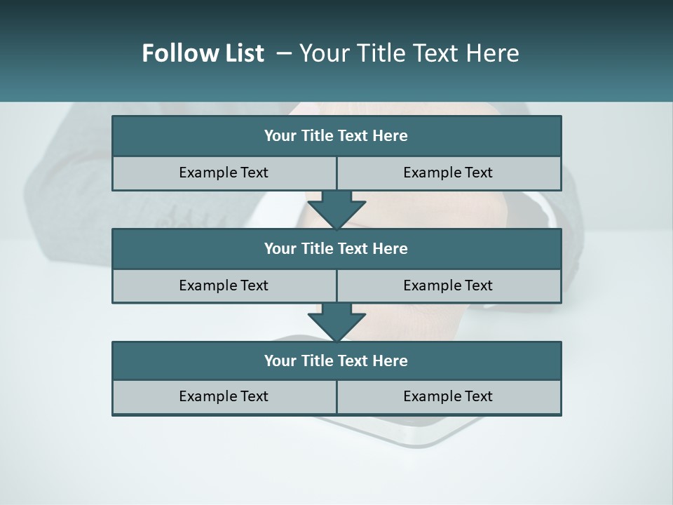 A Man In A Suit Holding A Business Card PowerPoint Template