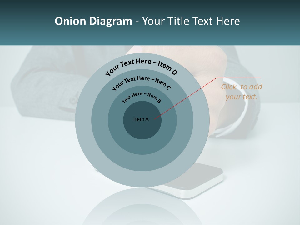 A Man In A Suit Holding A Business Card PowerPoint Template