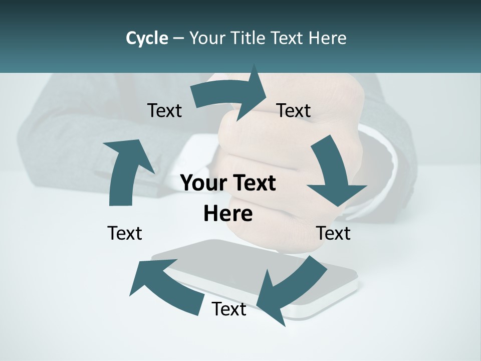 A Man In A Suit Holding A Business Card PowerPoint Template