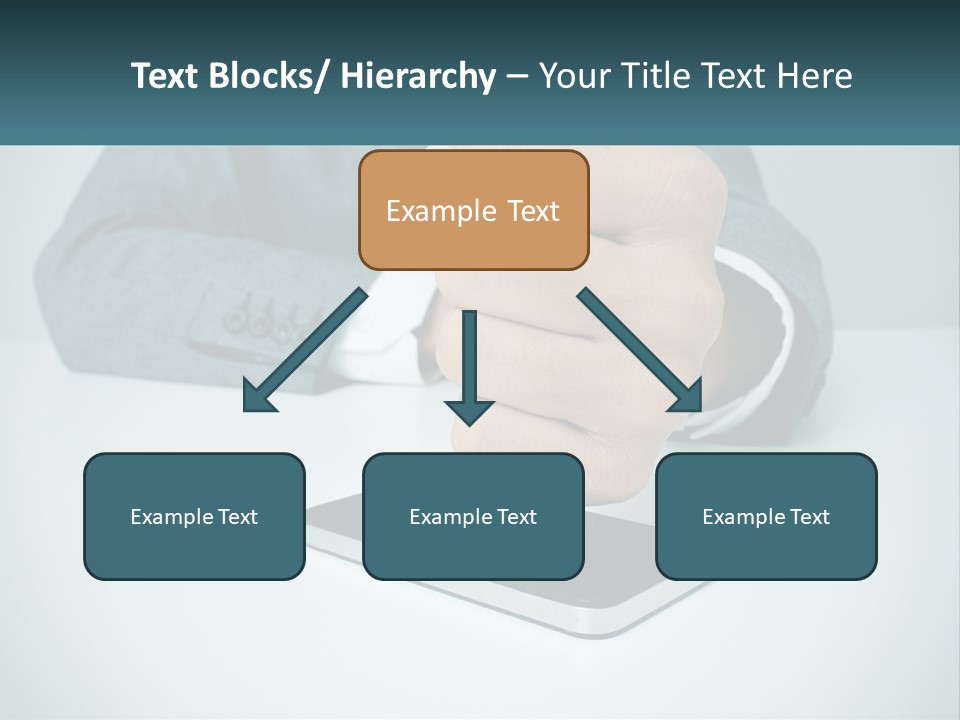 A Man In A Suit Holding A Business Card PowerPoint Template