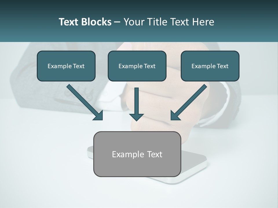 A Man In A Suit Holding A Business Card PowerPoint Template