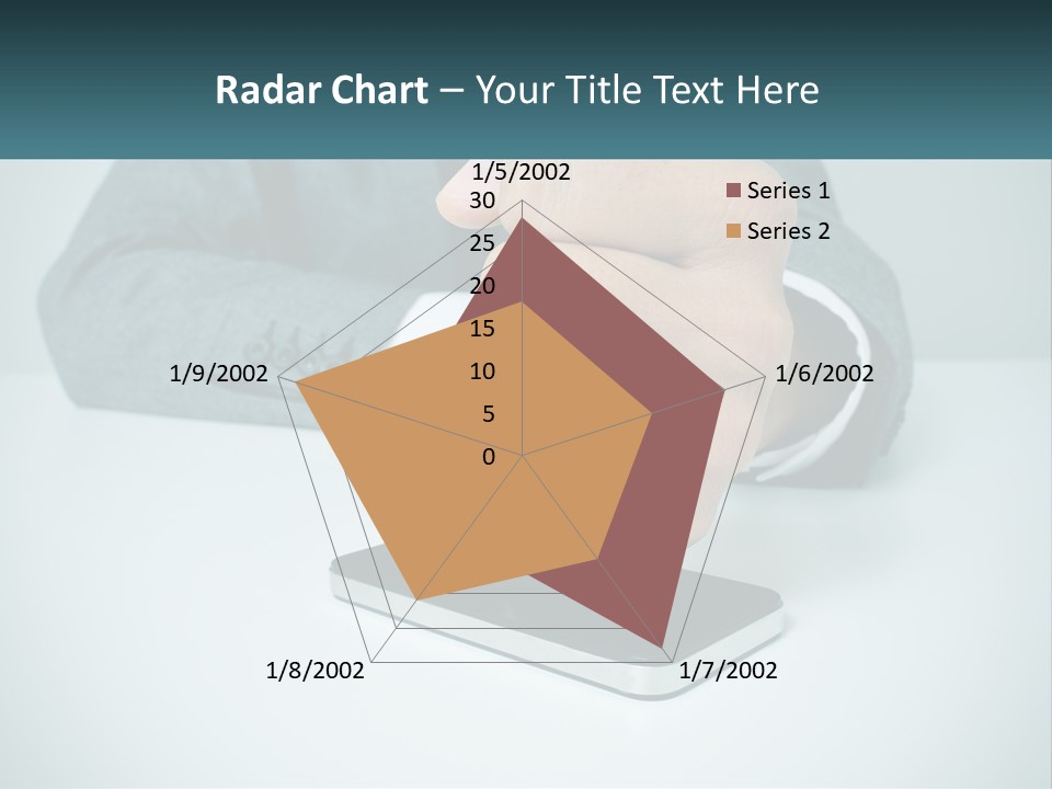 A Man In A Suit Holding A Business Card PowerPoint Template