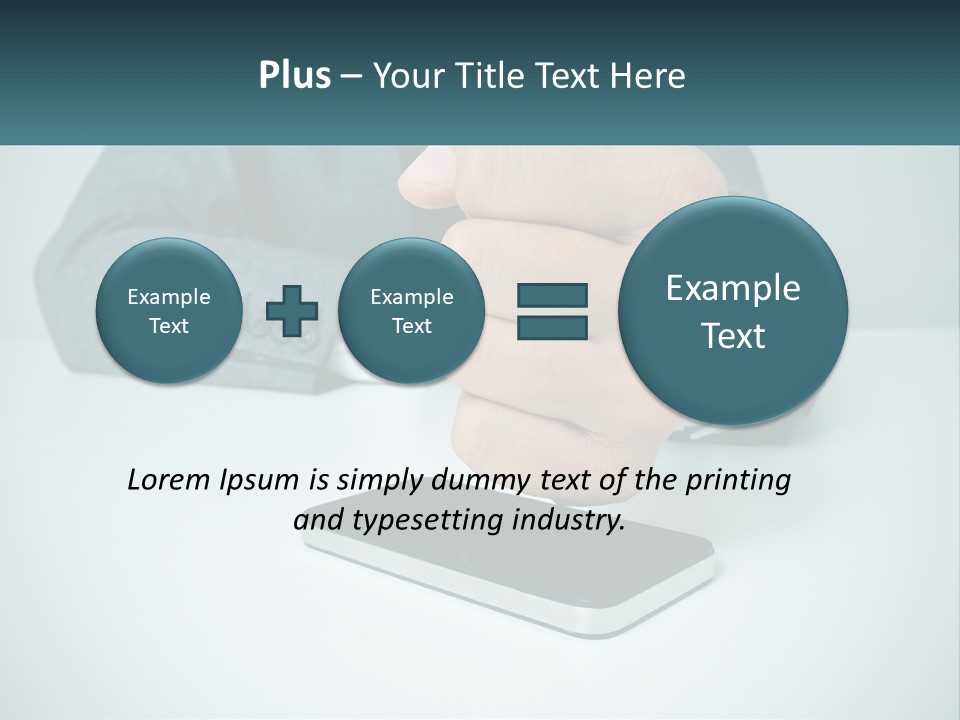 A Man In A Suit Holding A Business Card PowerPoint Template