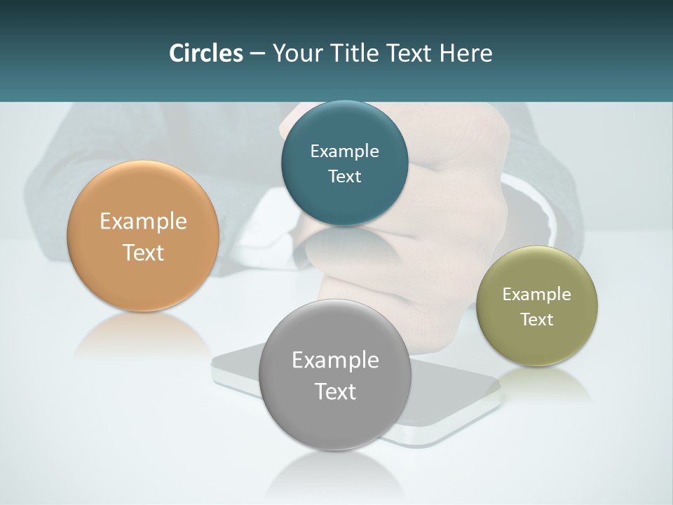 A Man In A Suit Holding A Business Card PowerPoint Template