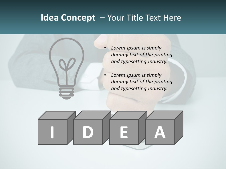 A Man In A Suit Holding A Business Card PowerPoint Template