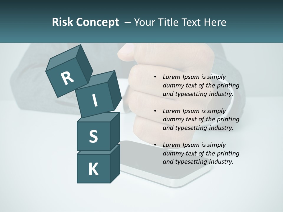 A Man In A Suit Holding A Business Card PowerPoint Template