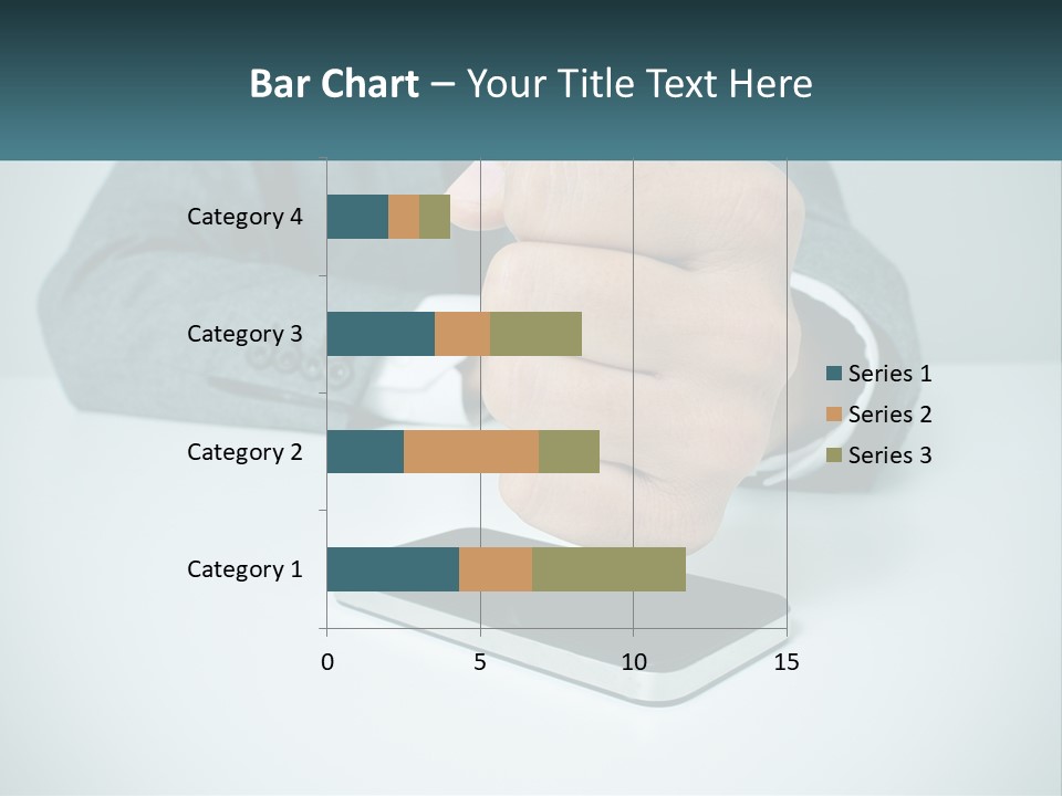 A Man In A Suit Holding A Business Card PowerPoint Template