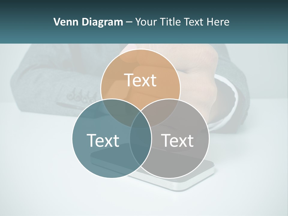 A Man In A Suit Holding A Business Card PowerPoint Template