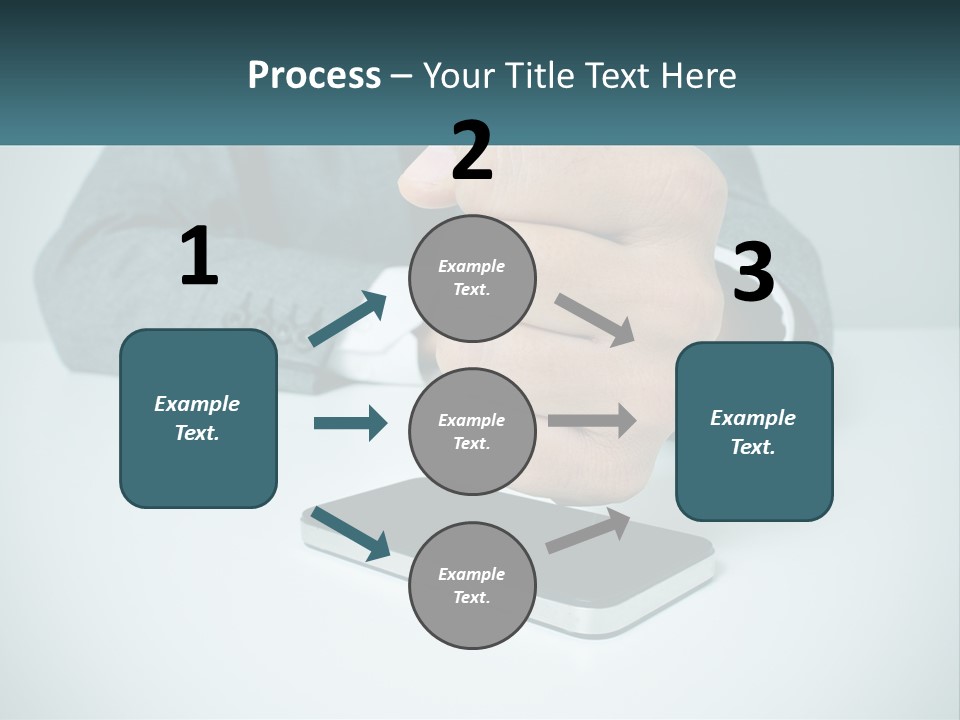 A Man In A Suit Holding A Business Card PowerPoint Template