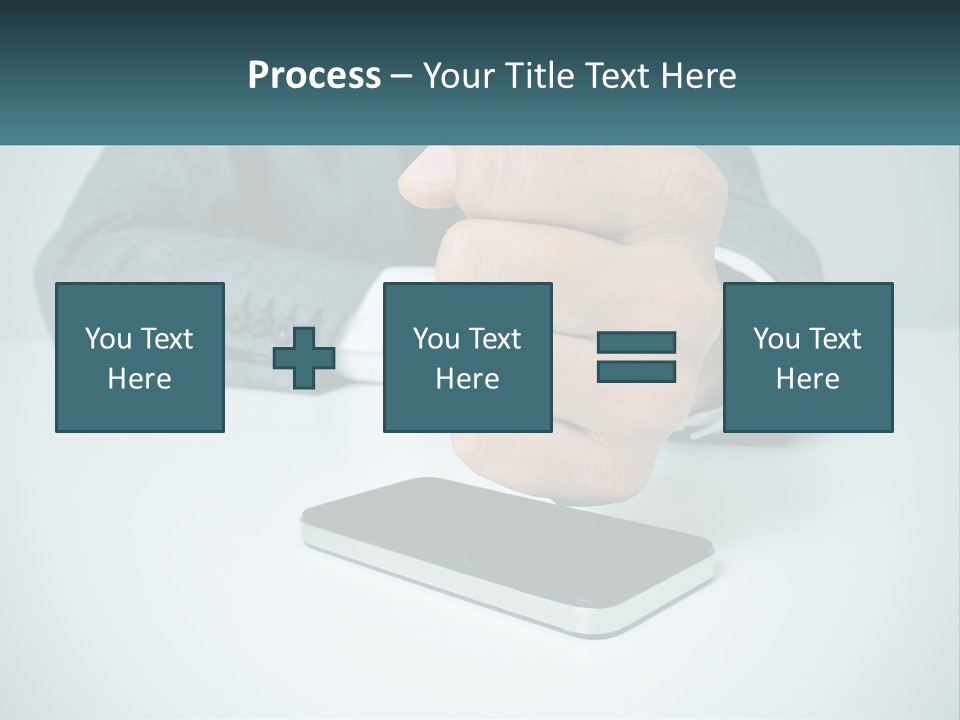 A Man In A Suit Holding A Business Card PowerPoint Template