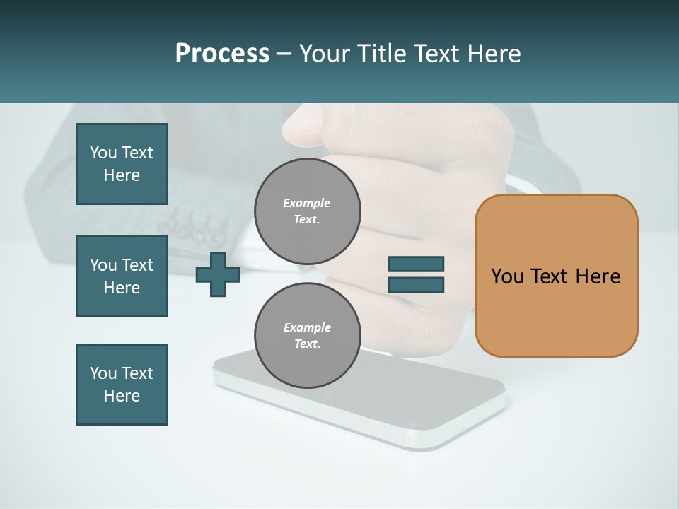 A Man In A Suit Holding A Business Card PowerPoint Template