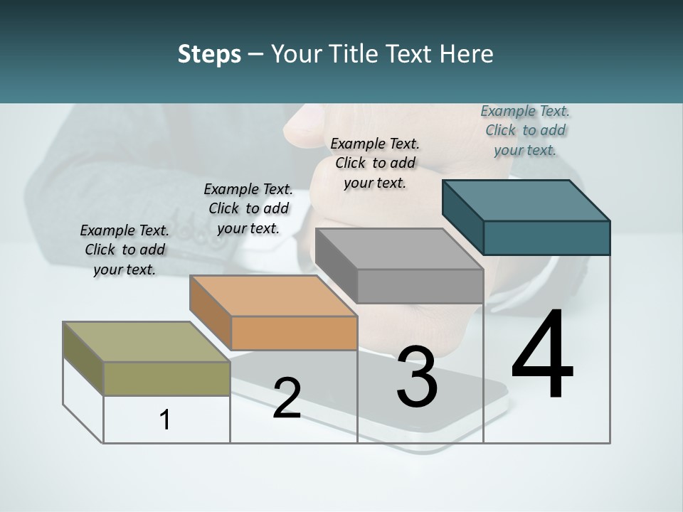 A Man In A Suit Holding A Business Card PowerPoint Template