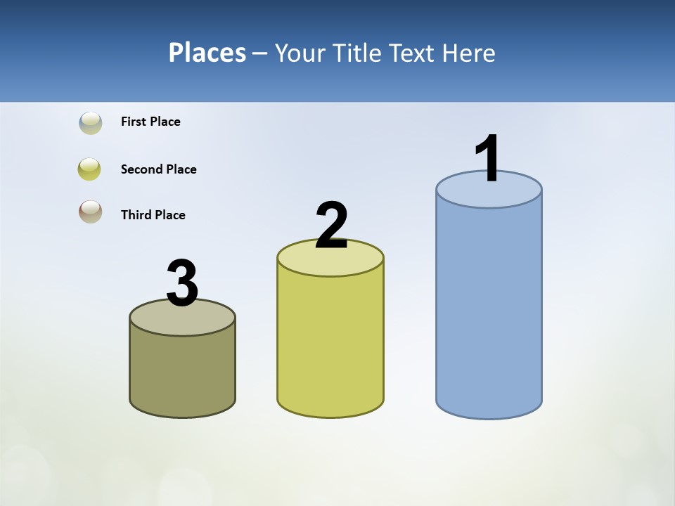 A Blue And Green Background With A Sky In The Background PowerPoint Template