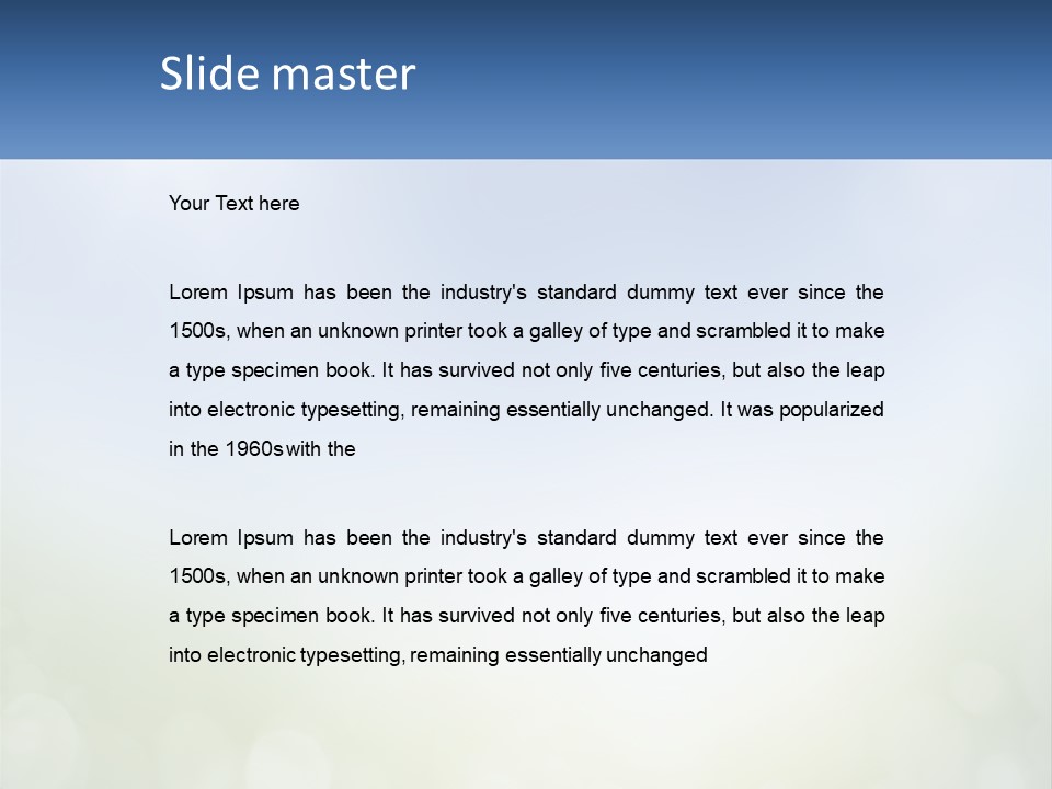 A Blue And Green Background With A Sky In The Background PowerPoint Template