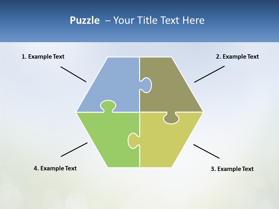 A Blue And Green Background With A Sky In The Background PowerPoint Template