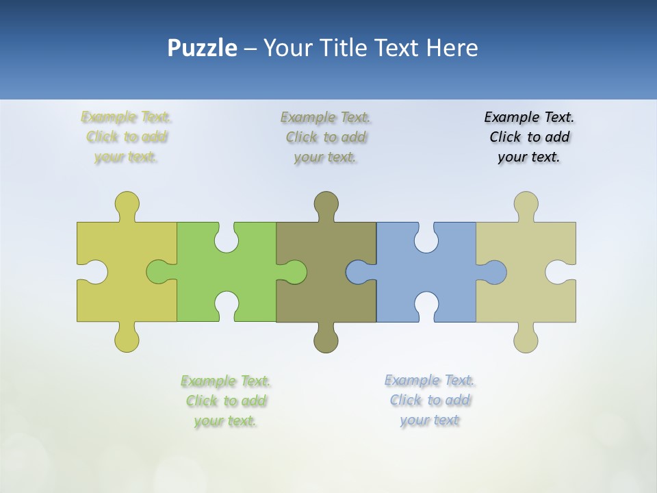 A Blue And Green Background With A Sky In The Background PowerPoint Template