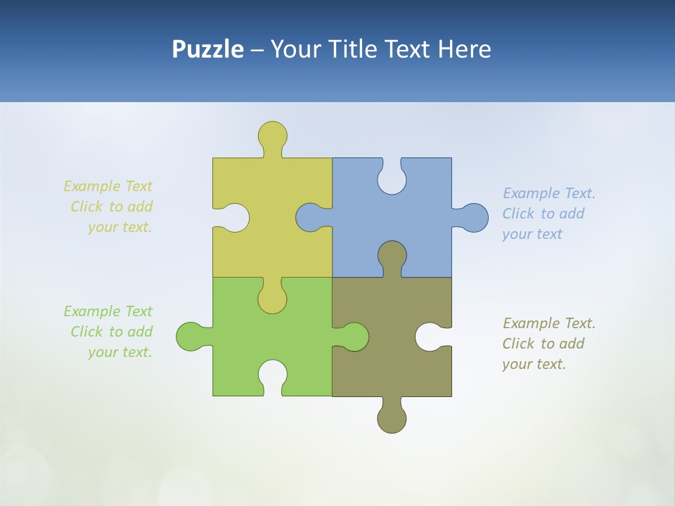 A Blue And Green Background With A Sky In The Background PowerPoint Template