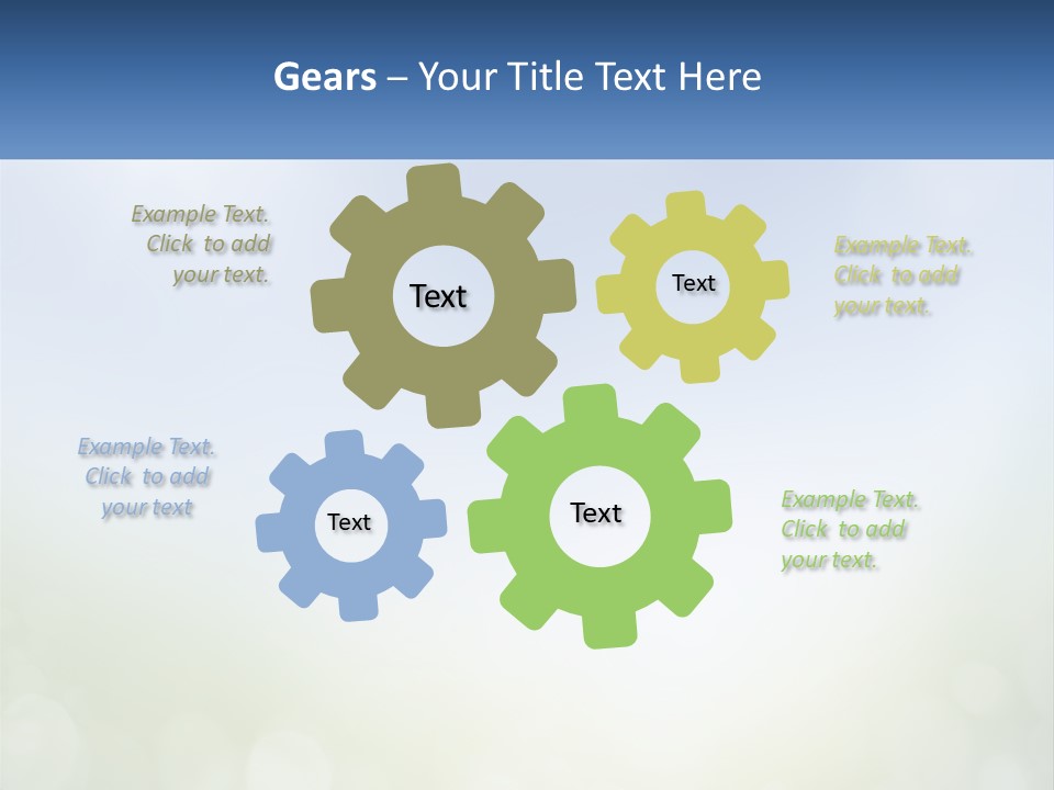 A Blue And Green Background With A Sky In The Background PowerPoint Template