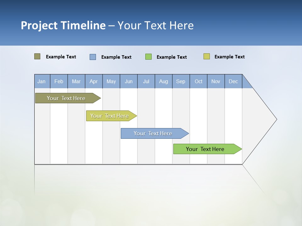 A Blue And Green Background With A Sky In The Background PowerPoint Template