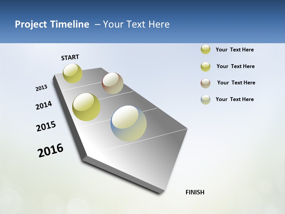 A Blue And Green Background With A Sky In The Background PowerPoint Template