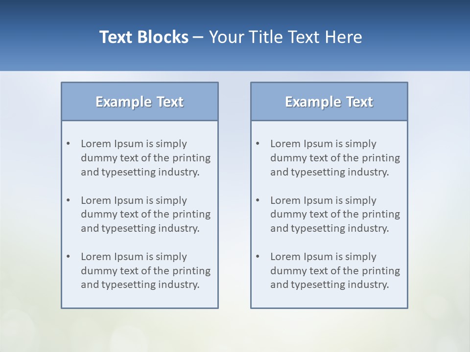A Blue And Green Background With A Sky In The Background PowerPoint Template