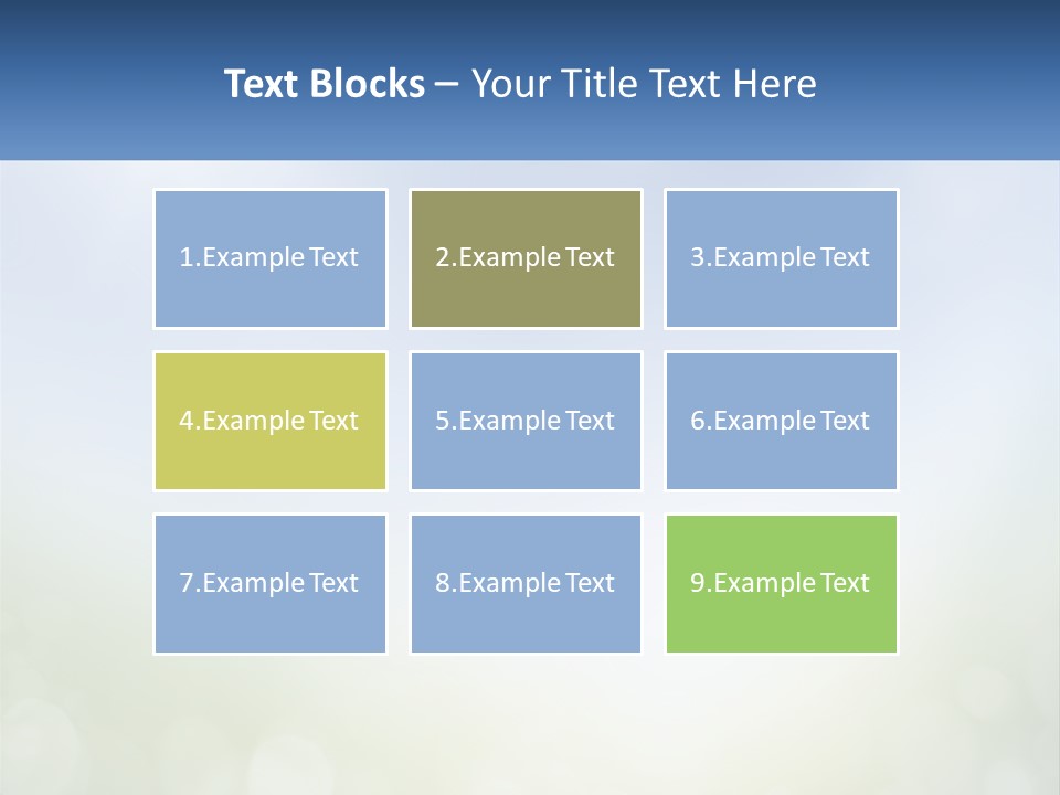 A Blue And Green Background With A Sky In The Background PowerPoint Template