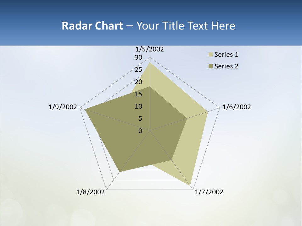 A Blue And Green Background With A Sky In The Background PowerPoint Template