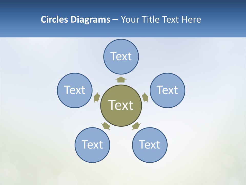 A Blue And Green Background With A Sky In The Background PowerPoint Template