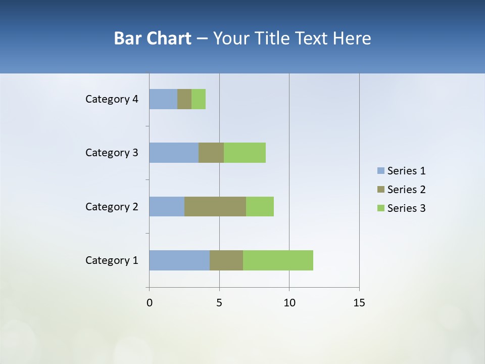 A Blue And Green Background With A Sky In The Background PowerPoint Template