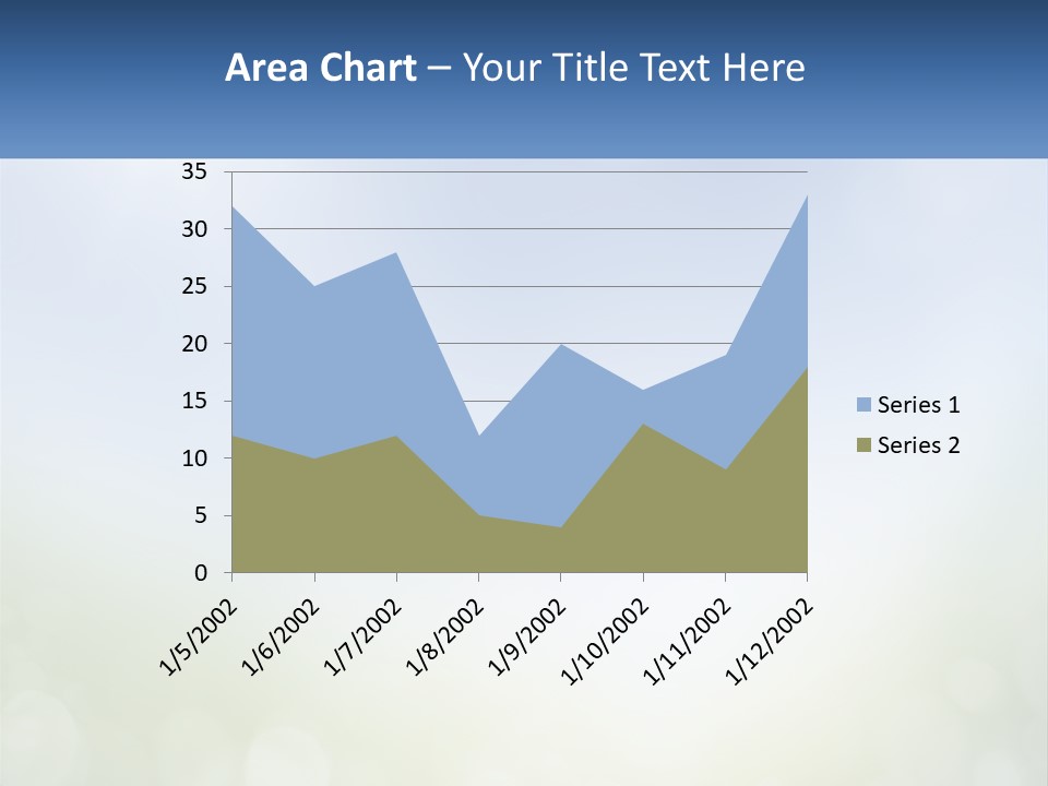 A Blue And Green Background With A Sky In The Background PowerPoint Template