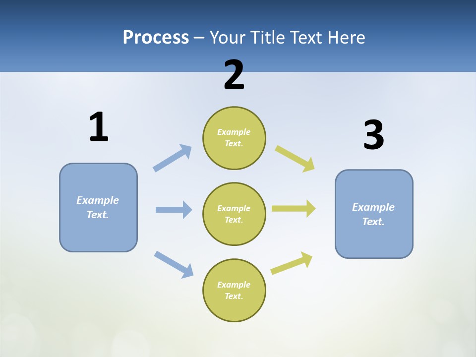 A Blue And Green Background With A Sky In The Background PowerPoint Template