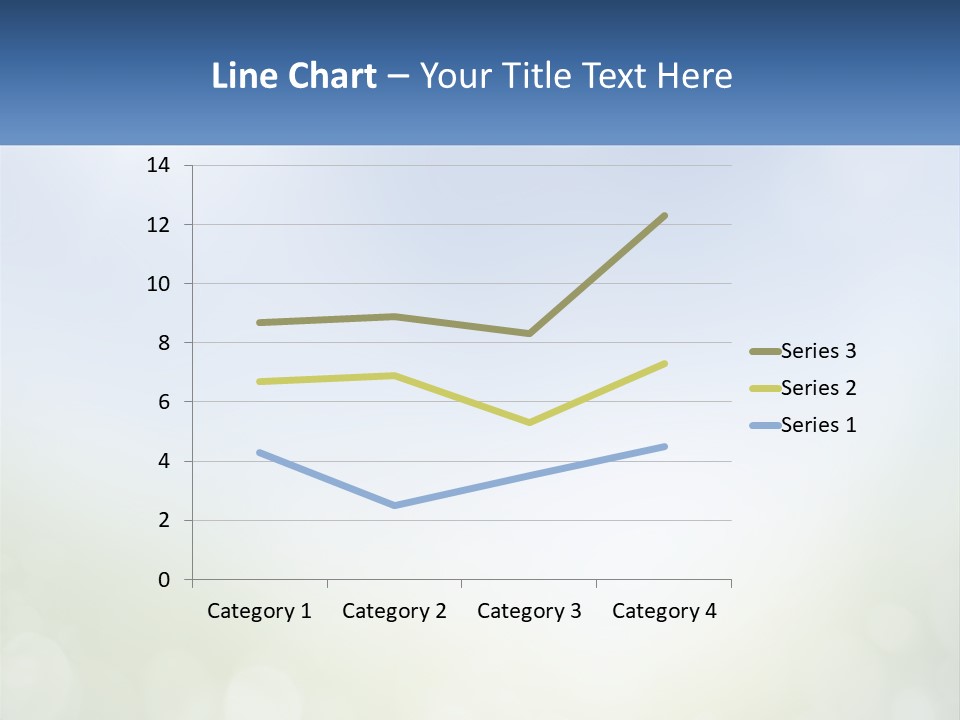 A Blue And Green Background With A Sky In The Background PowerPoint Template