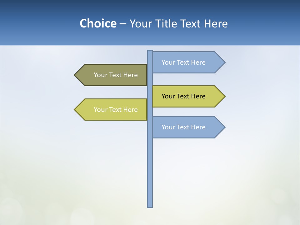 A Blue And Green Background With A Sky In The Background PowerPoint Template