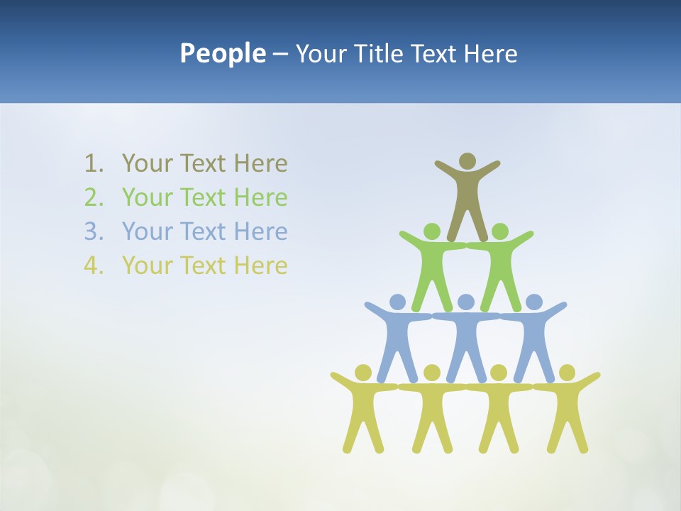 A Blue And Green Background With A Sky In The Background PowerPoint Template