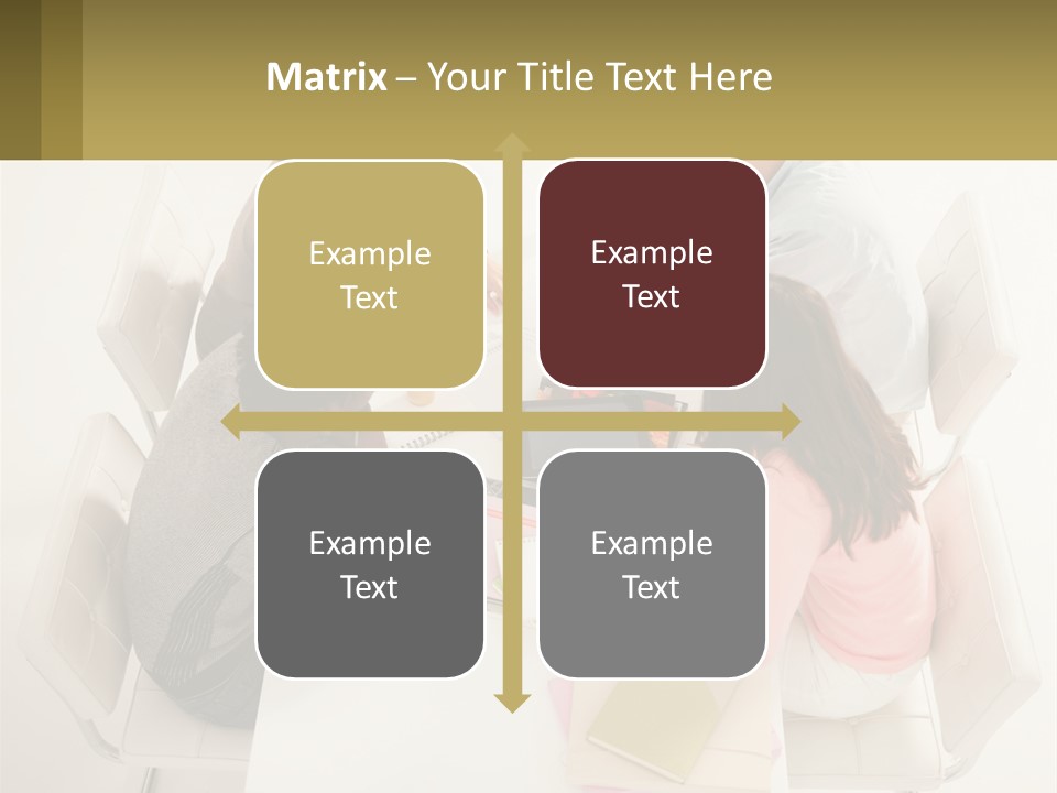 A Group Of People Sitting Around A White Table PowerPoint Template