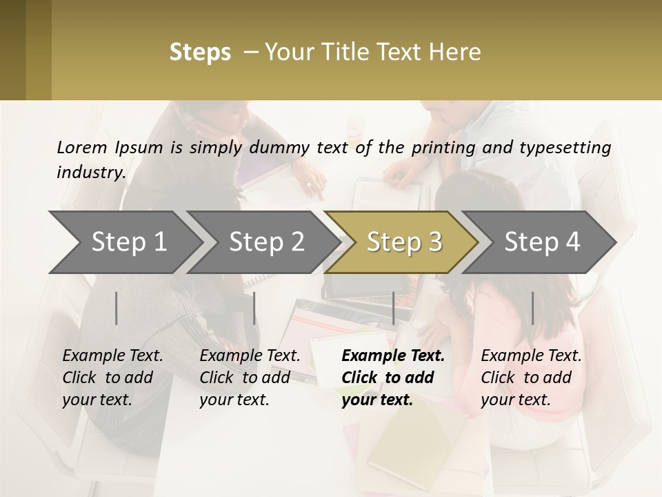 A Group Of People Sitting Around A White Table PowerPoint Template