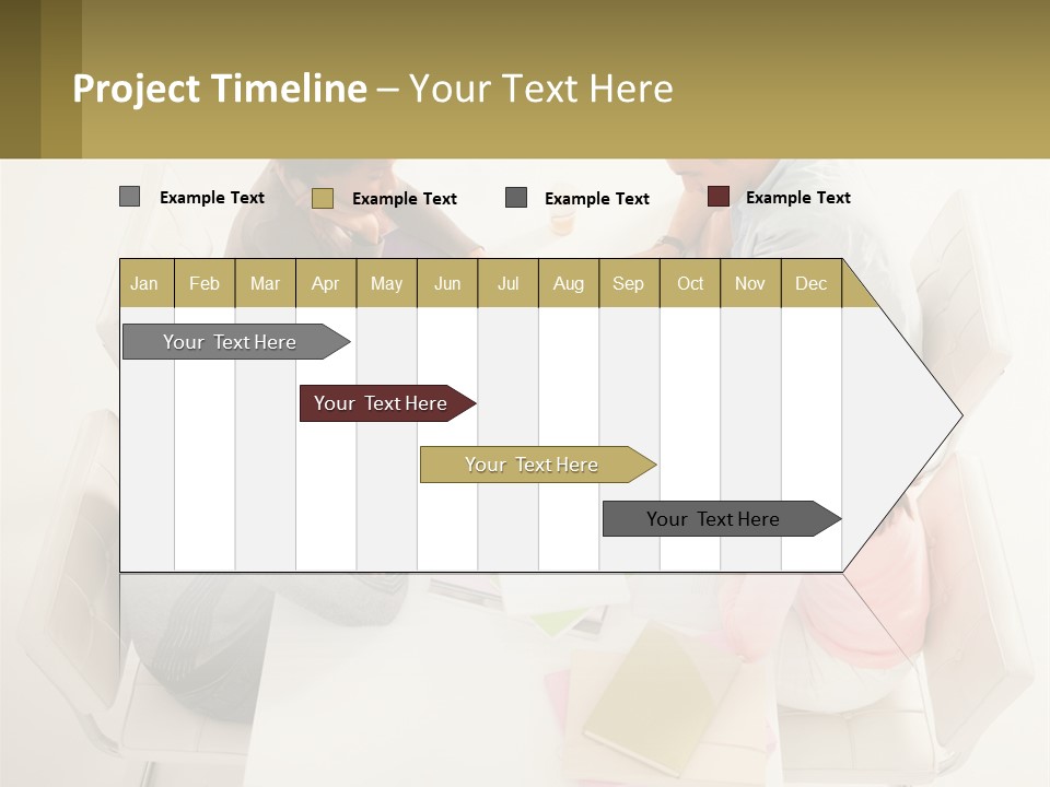 A Group Of People Sitting Around A White Table PowerPoint Template