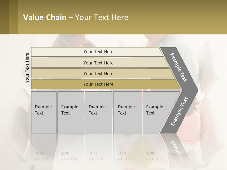 A Group Of People Sitting Around A White Table PowerPoint Template