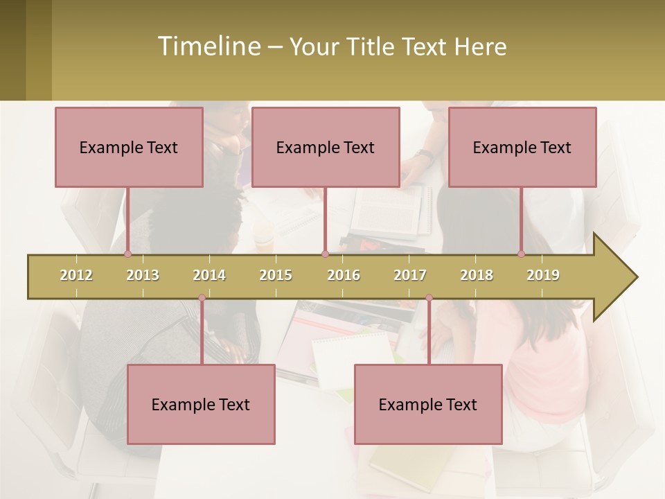 A Group Of People Sitting Around A White Table PowerPoint Template